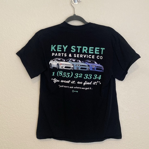 Key Street Parts and Service  Black T-Shirt Small - Picture 3 of 4